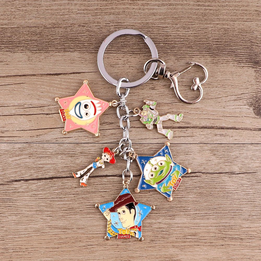 

LT1019 Toy Story Cute Pendant Car Keychains backpack Key Chain Keyring Key Holder Woman Gifts Jewelry Anime Accessories