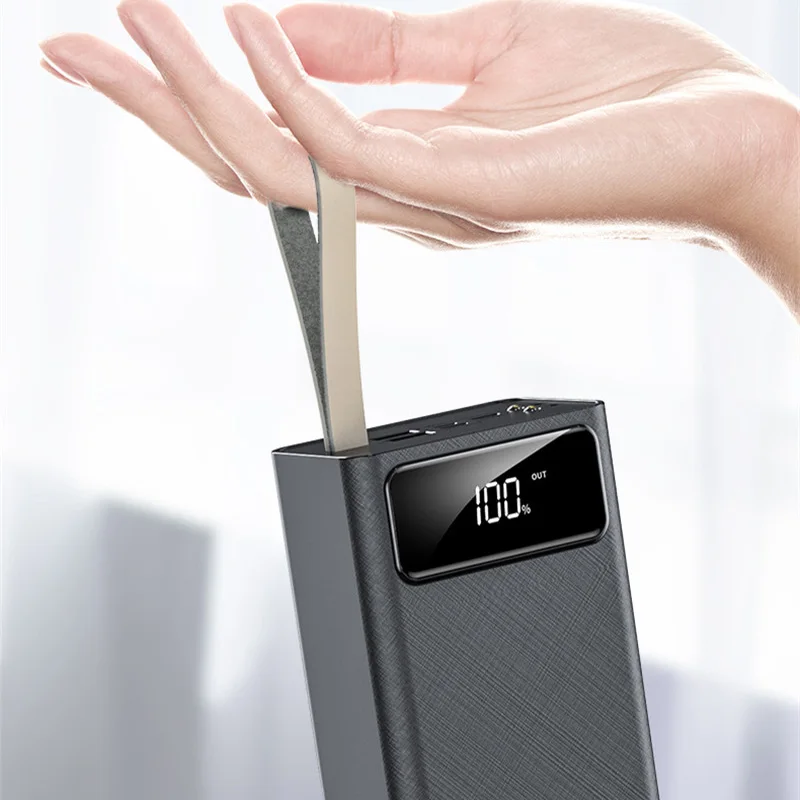 power bank 80000mah portable charging powerbank usb flashlight digital display powerbank external battery charger for phone free global shipping