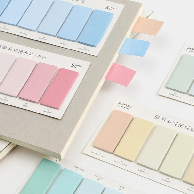 120 Sheets Creative Colorful Memo Pad Sticky Notes Paper Index Bookmark Notebook Stationery School Office Supplies |