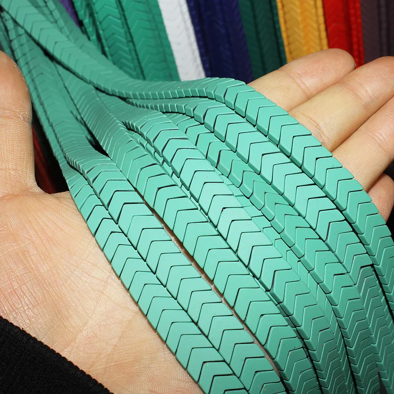 6 ~ 8 мм натуральный камень гематит свободные бусины яркие цвета матовая стрела