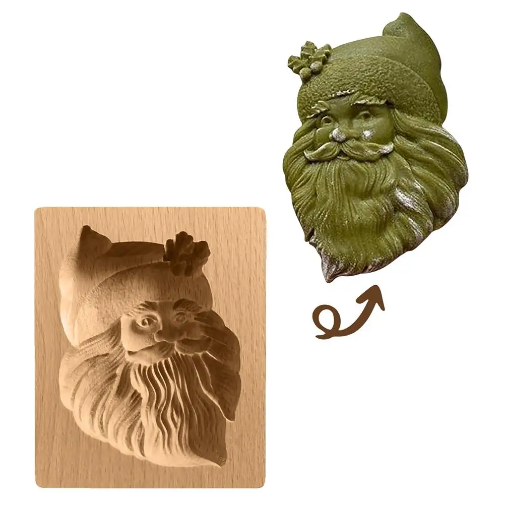 

Wooden Christmas Cookie Mold Carved Press Stamp Molds Biscuit Cutters Christmas Decoration Kitchen Baking Tool Accessories