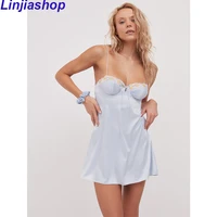 women lace up strappy solid dress fresh young girls summer sundress holiday beach wear short mini dresses