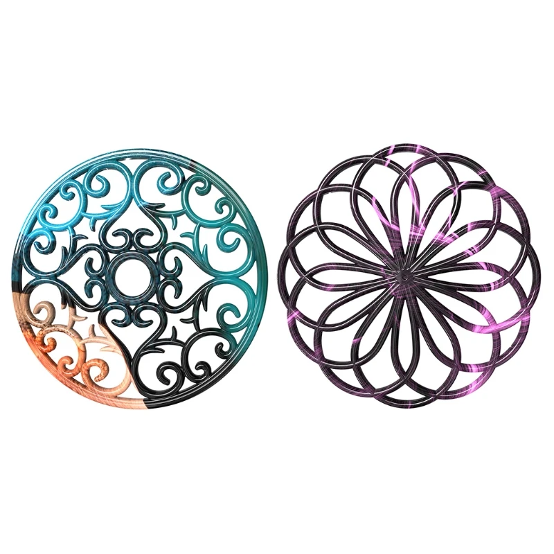 

69HB Mandala Placemat Epoxy Resin Mold Coaster Cup Mat Casting Silicone Mould DIY Crafts Home Decorations Making Tool