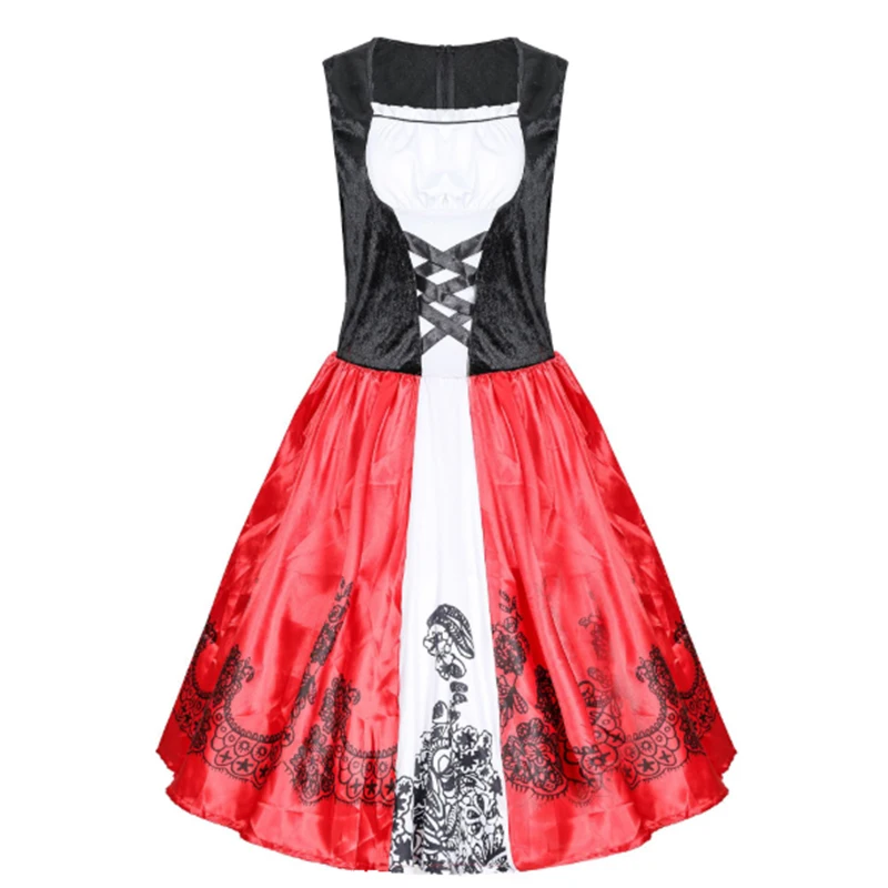 Женский карнавальный костюм большого размера с красным капюшоном для езды на