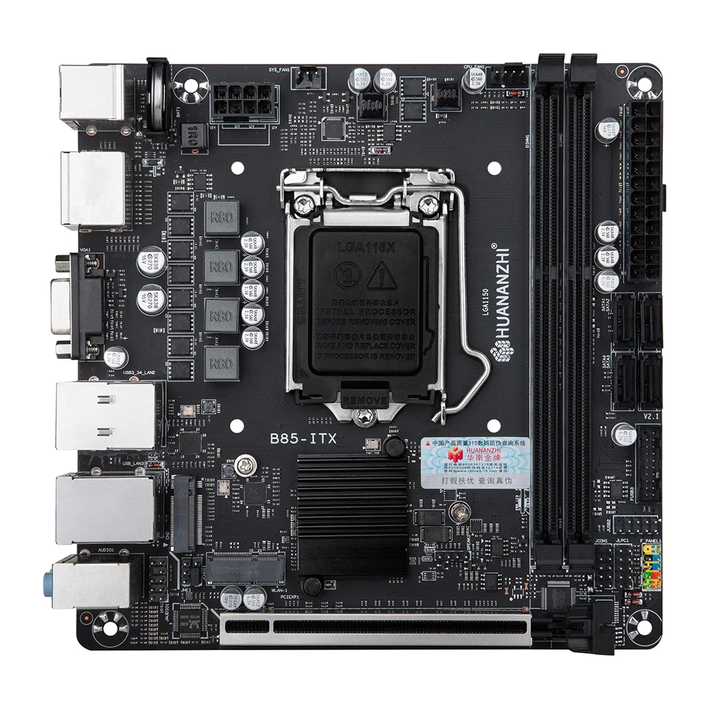 

Материнская плата HUANANZHI B85-ITX Intel 2xDDR3, память M.2 NVME, интерфейс DDR3 1333/1066 МГц, Поддержка процессоров серии LGA 1150