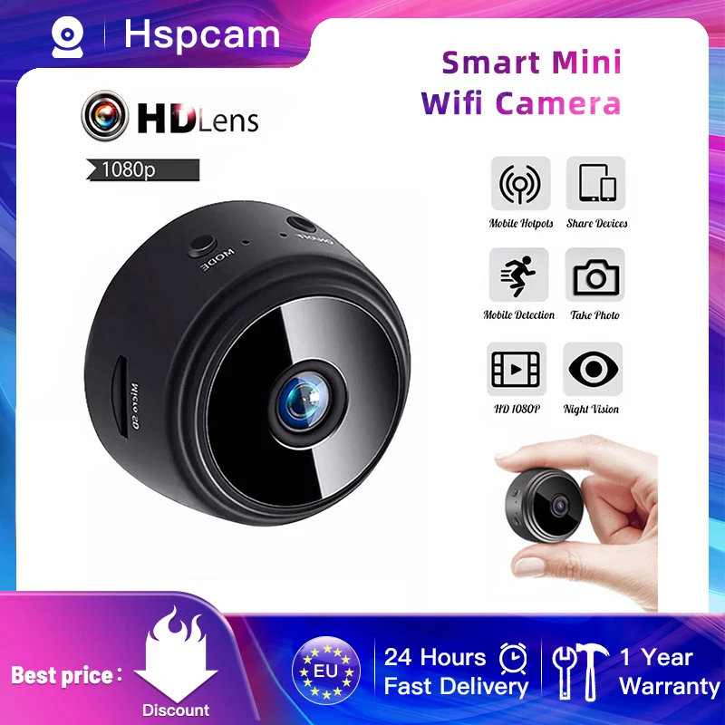 

Full HD 1080P Mini WIFI Camera Home Security Wireless IP Camera Night Version Small Video Recorder Camcorder V380 Pro App