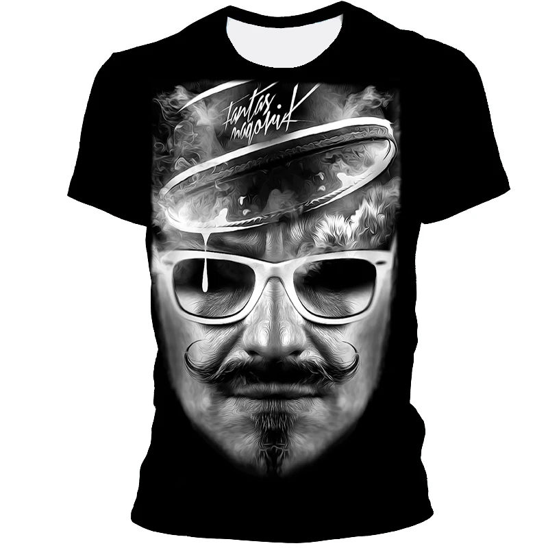 

2021 Hot Style T-Shirt Fashion New Cool Man 3DT Shirt Men's Character Avatar Printing Short-Sleeved Summer Top