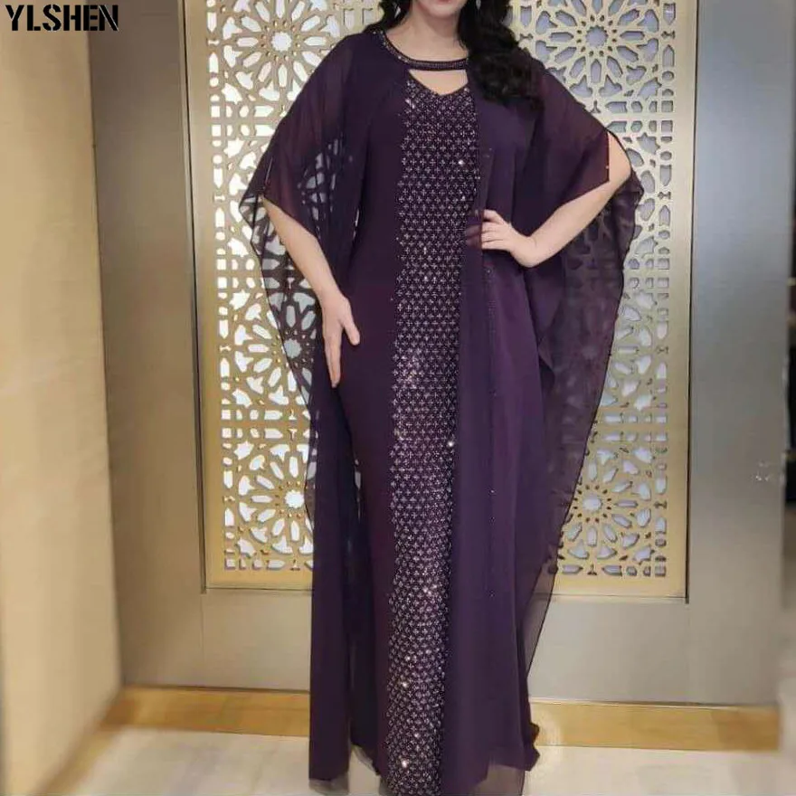 Платье Дашики в африканском стиле длинное платье с блестками и бриллиантами