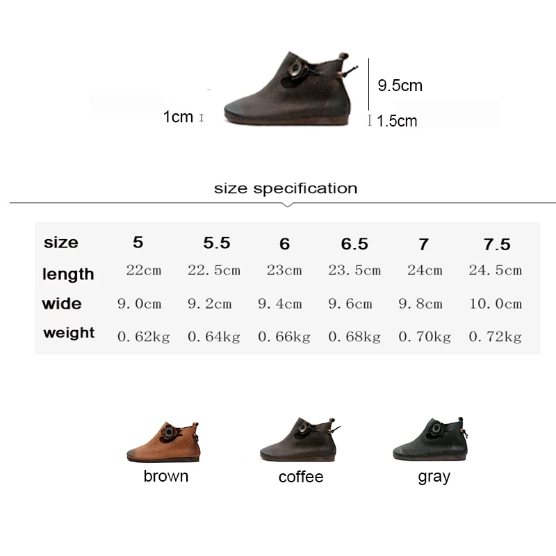 

Tayunxing Handmade Shoes Genuine Leather Spring Flower Low Heel Flats Zipper Soft Rubber Sole Comfort Women Ankle Boots 818-16