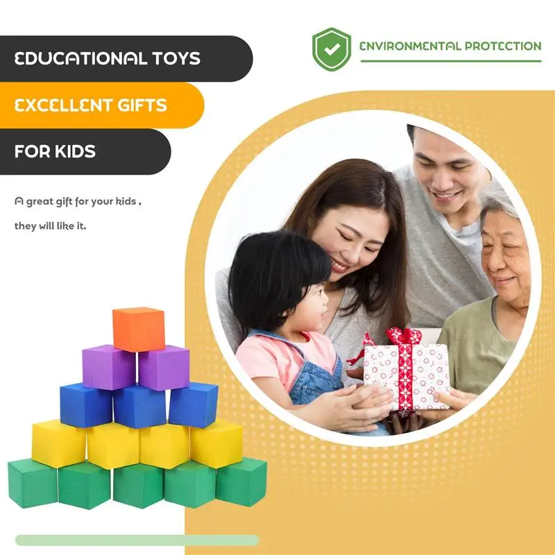 

102PCS Geometric Cube Block Educational Learning Children Toy Geometric Cube
