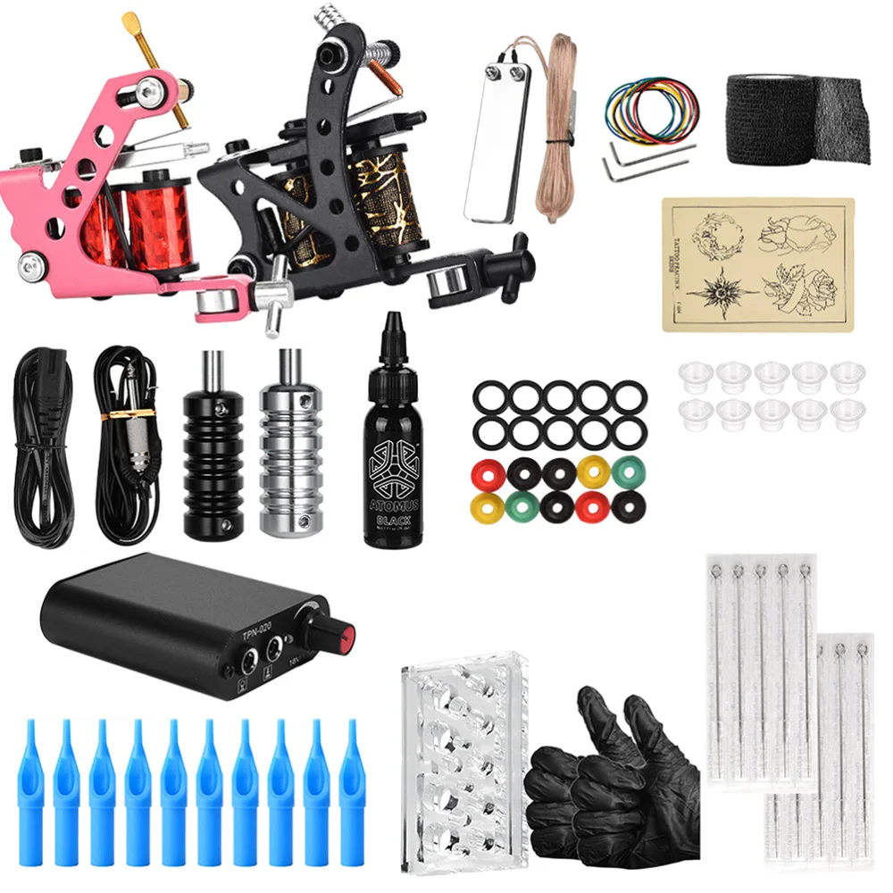 

1 Set Coil Tattoos Machine Kit Shaped Permanent Makeup Tools Supply
