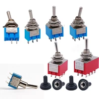 6mm switches miniature toggle switch single pole double throw mini waterproof cap smart micro electronic gadgets on off on 6a
