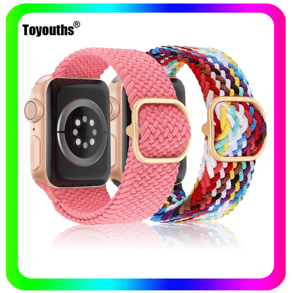 Toyouths 2 Pack Elastic Nylon Solo Loop Strap for Apple...