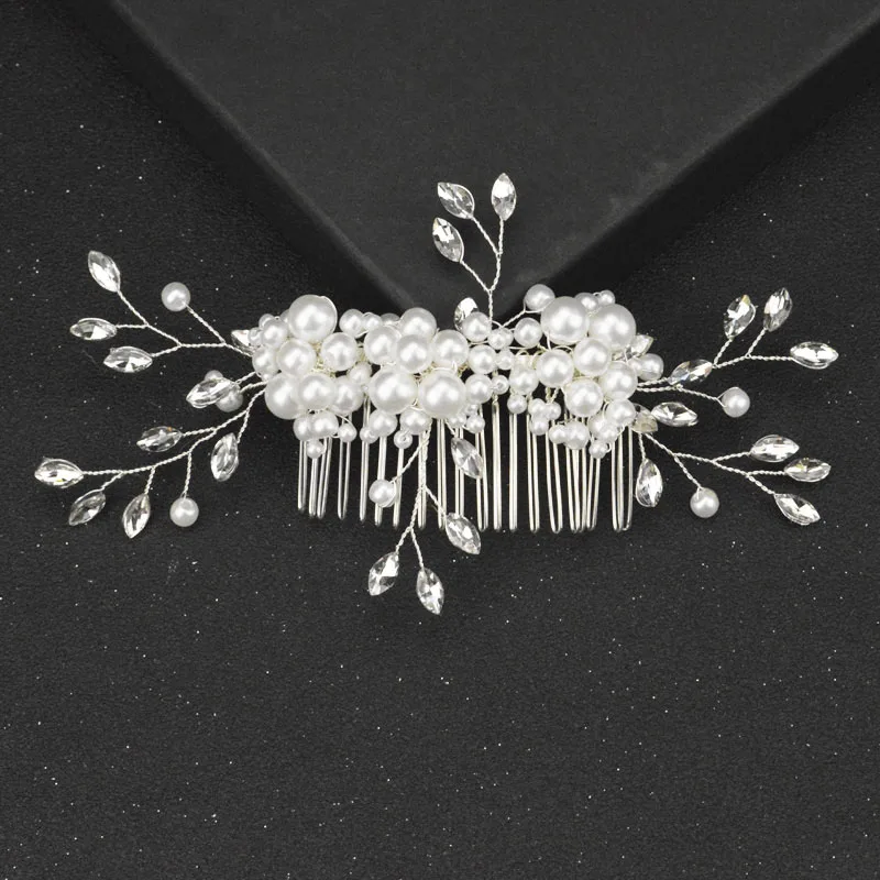 Модная новинка жемчужная расческа для волос невесты роскошный ручной работы