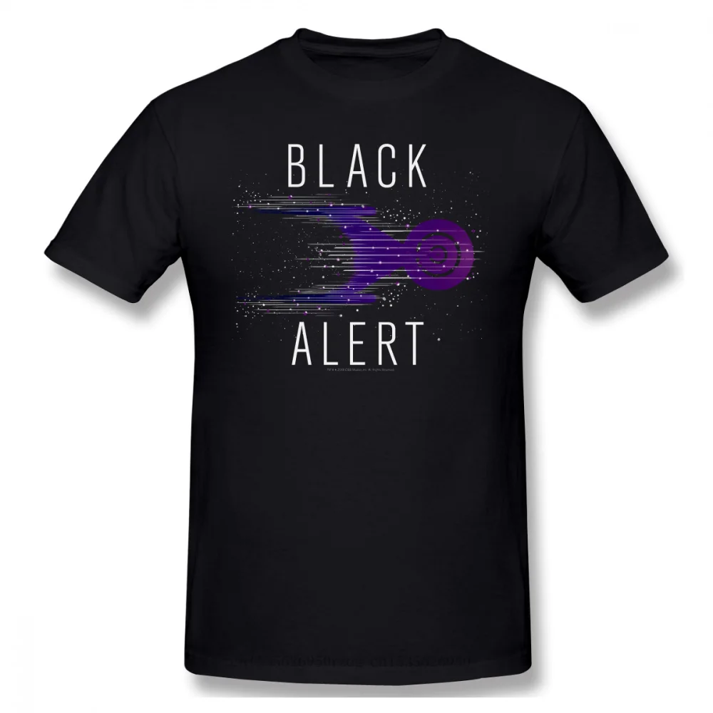 

Discovery Black Alert Ship Space Fill Comfort Clothes Cool Design Stars Treke Science FictionTV Series Cotton Men T-Shirt