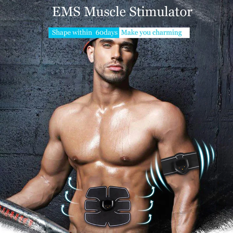 

Muscle Stimulator Abdominal Exerciser Fitness Abs Stimulator EMS Slimming Machine Massager Electric Abdomen Trainer Machine