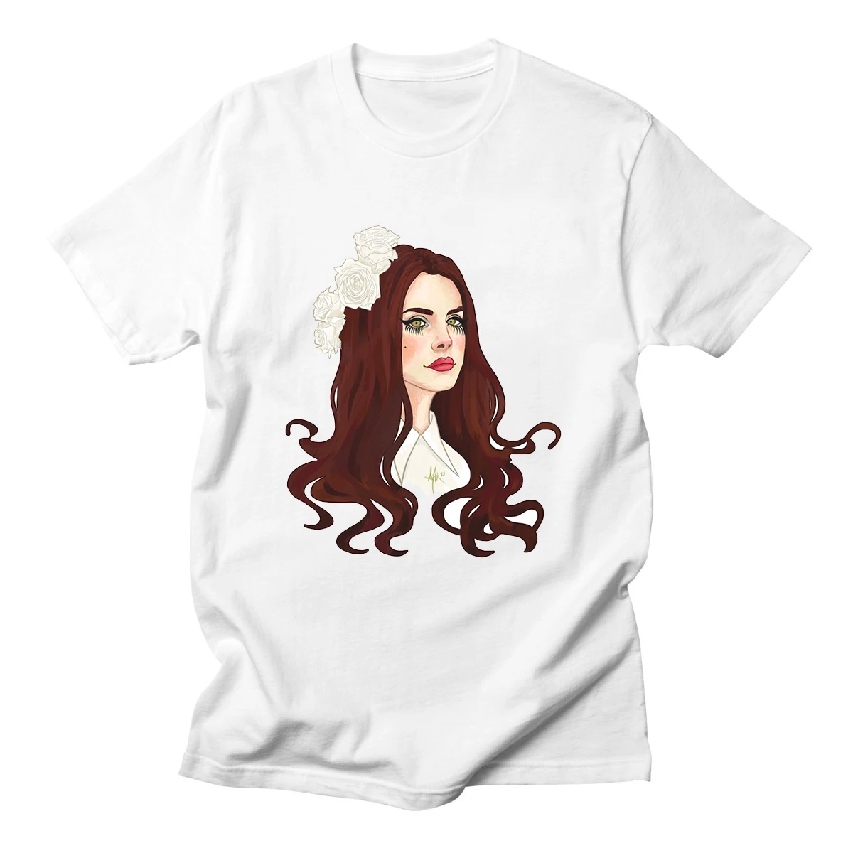 Lana Del Rey Повседневная забавная рубашка с буквенным принтом для женщин белая