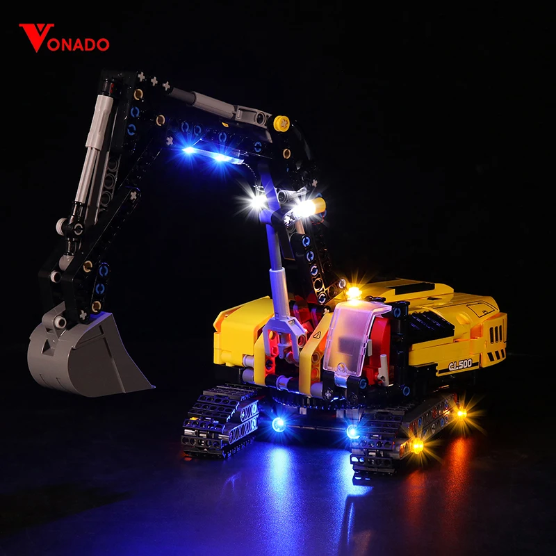 

Конструктор «экскаватор» со светодиодной подсветкой, совместимый с lego 42121
