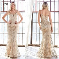 mermaid dresses women gold embroidery autumn winter sexy v neck sleeveless elegant party dresses club dress for new year 2022