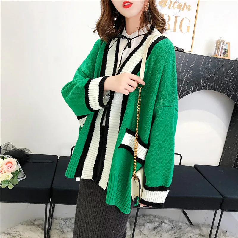 2019 новый осенне-зимний теплый толстый кардиган женский Свободный Повседневный