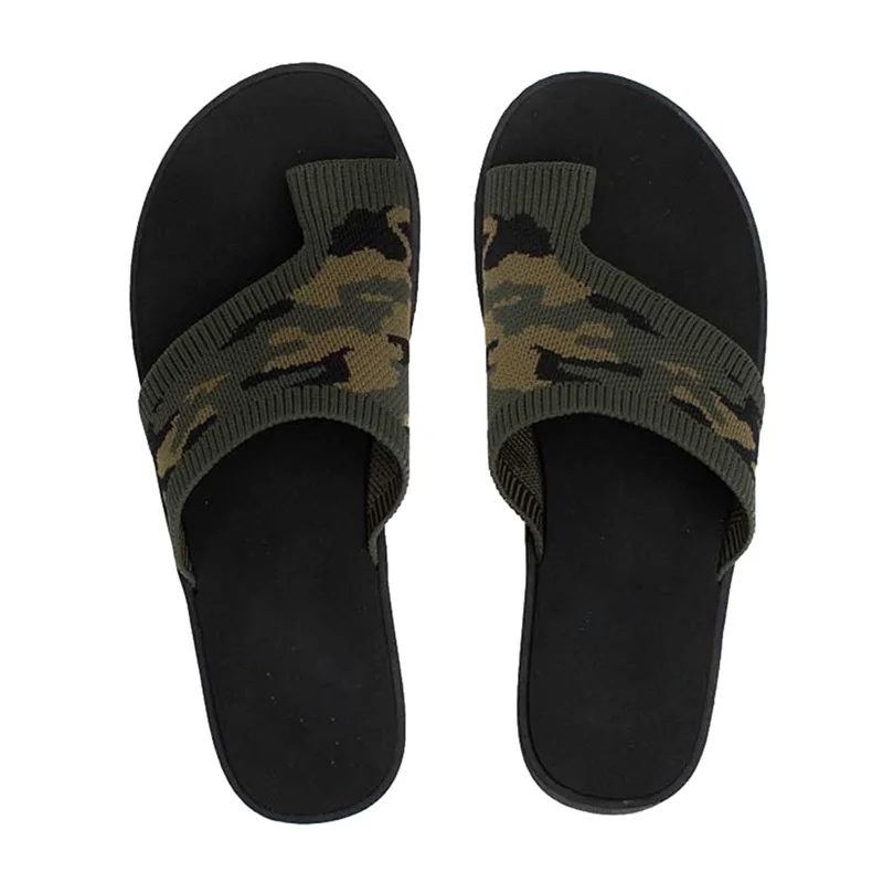 

Women Flip Flop Woven Summer Sandals Leopard/Camouflage Cover Toe Casual Beach Open-Toe Flat Shoes Flip Flops Lady Slippers