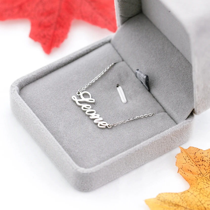 

314L Stainless Steel Choker Custom Name Necklace For Women Cursive Arabic Crown Personalized Customized Nameplate Birthday Gifts