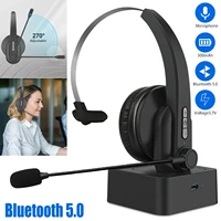 wireless bluetooth headset for trucker driving office headphone noise cancelling mic traffic headset wide compatibility