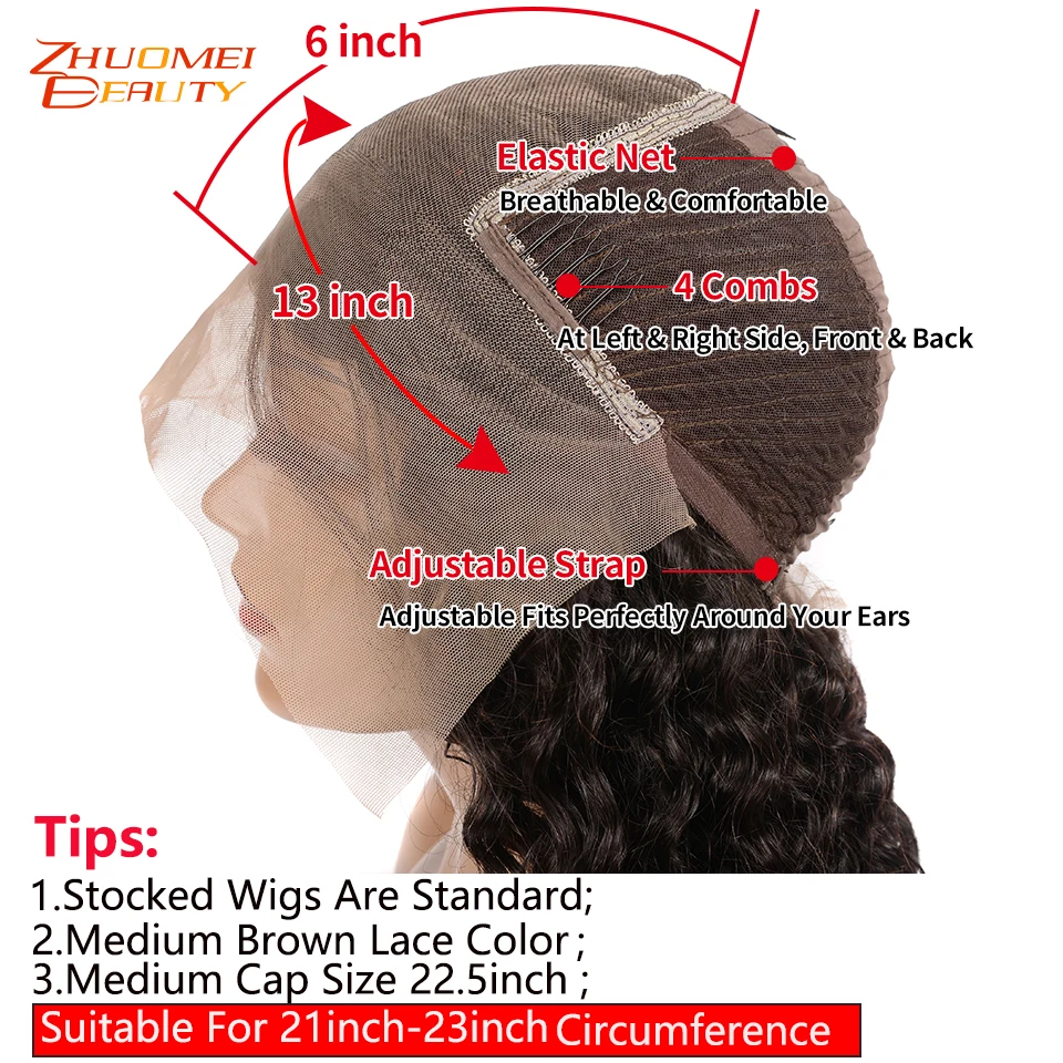 Парик с глубокой волной парики из человеческих волос на фронте кудрявые