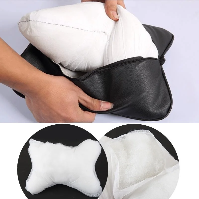 Автомобильная подушка для шеи 2 шт. из искусственной кожи путешествий