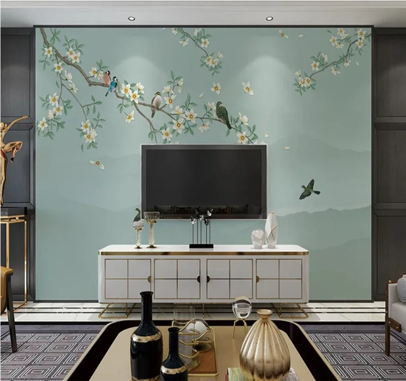 Настенные обои на заказ украшение для дома Новый китайский стиль элегантная