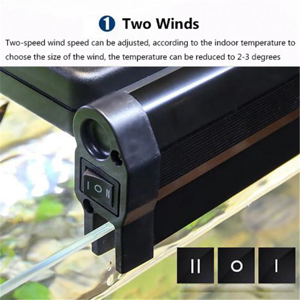 2 pcs Fans Aquarium Cooler Adjustable Wind Cooling Fan Water Chiller Cold Maker for Fish Tank Temperature Controller#s | Дом и сад