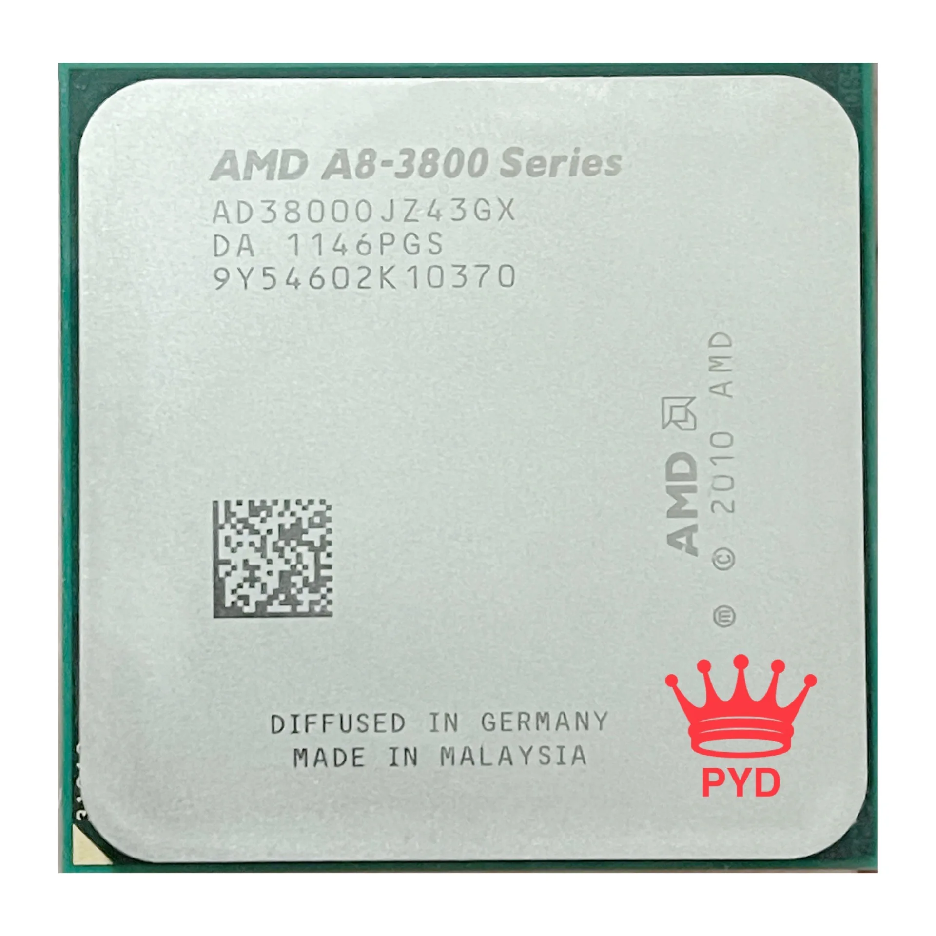 Б/у Процессор AMD A8-Series A8 3800 2 4 ГГц четырехъядерный процессор AD3800OJZ43GX разъем FM1 100 Вт -