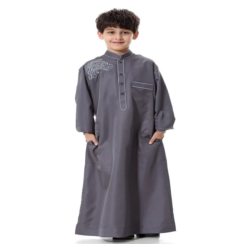 Muslim Arabian boy robe islamic children abaya children islamic clothing arabic clothes for men dubai abaya muslim clothing