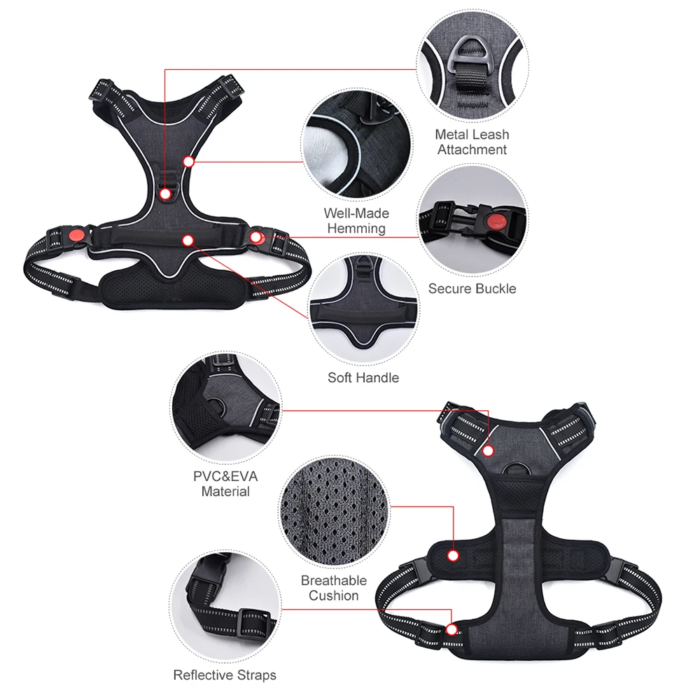 Регулируемый светоотражающий жилет для домашних животных воздухопроницаемая