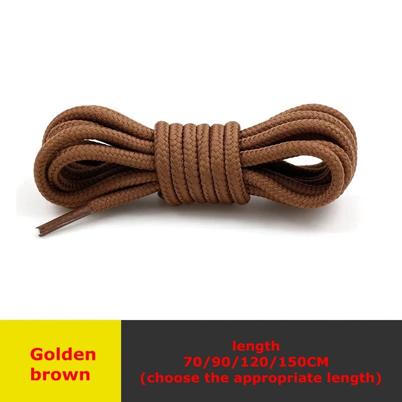 Golden brown Классические круглые шнурки; Ботинки martin; белые ботинки на шнурках; однотонные кроссовки для отдыха из полиэстера; обувь унисекс с кружевом; 21 цвет - Цвет: Golden brown