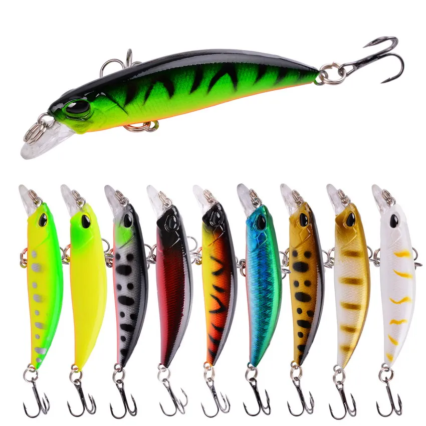 

10PCS Laser Minnow Fishing Lures 4g 7cm Mini Fishing Hard Bait Crankbaits Isca Artificial Bait Pesca Sea Wobbler Swimming Baits