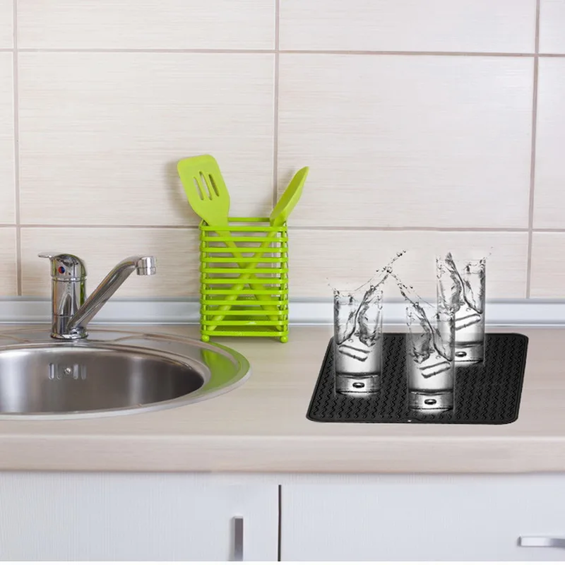 Сушки теплоизоляция из мягкой резины раковина для мойки посуды коврик стол Кухня