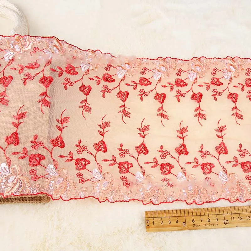 

10Yards Bilateral Mesh Cloth Embroidery Lace Trim Jewelry Home Textile Fabric Lace Decorative Lace DIY Handmade Doll Clothing