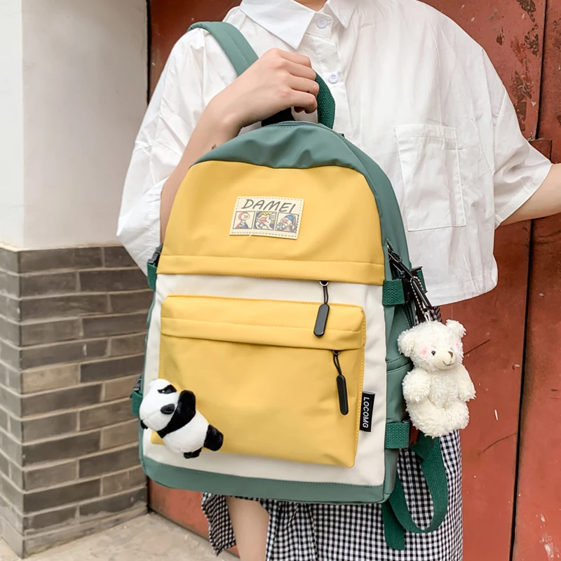 

LENLEI Women Waterproof Nylon Backpack Harajuku Female Luxury Shoder Bag Ladies Bagpack for Teenage Girls School Bags Mochila