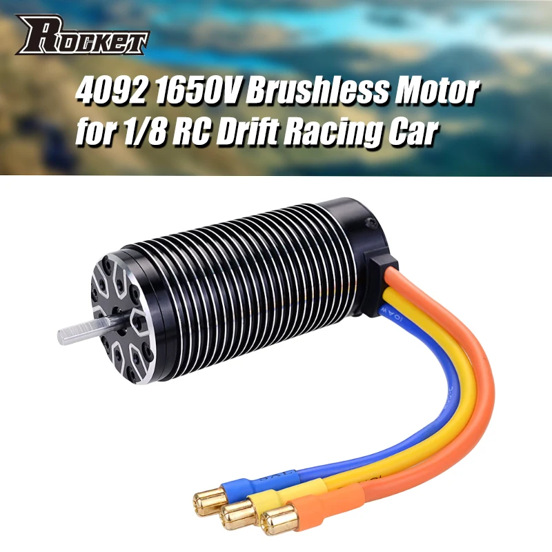 

Горячая Распродажа Rocket 4092 1650KV 4 полюса 5 мм Бессенсорный бесщеточный двигатель для 1/8 RC Drift гонки RC Monster Truck внедорожных автомобилей