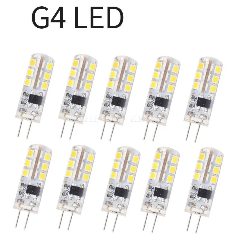 10 шт Мини G4 светодиодный светильник COB лампы 3 Вт 6 9 12 AC/DC 12V 360 Угол луча люстра