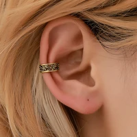 hollow u shaped ear bone without pierced ear buckle ethnic style simple earrings retro pattern ear clip gift 1pc