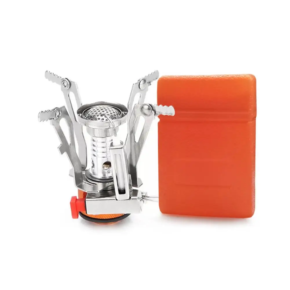 

Mini Camping Stove Portable Folding Outdoor Gas Stove Burner Camping Gas Cooker Burner Stove Propane Survival Furnace Bbq Grill