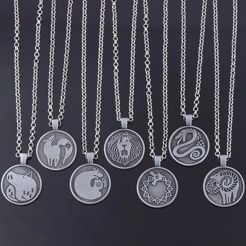 Anime Seven Deadly Sins Necklace Nanatsu No Taizai Meliodas Diane Escanor Merlin Ban King Gowther Pendant Necklace Jewelry elizabeth liones cosplay the seven deadly sins nanatsu no taizai anime tops skirt belt outfit costume