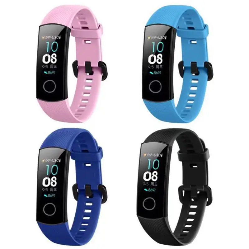 Силиконовый ремешок для Huawei Honor Band 4 спортивный смарт браслет 5 Band4 стандартная