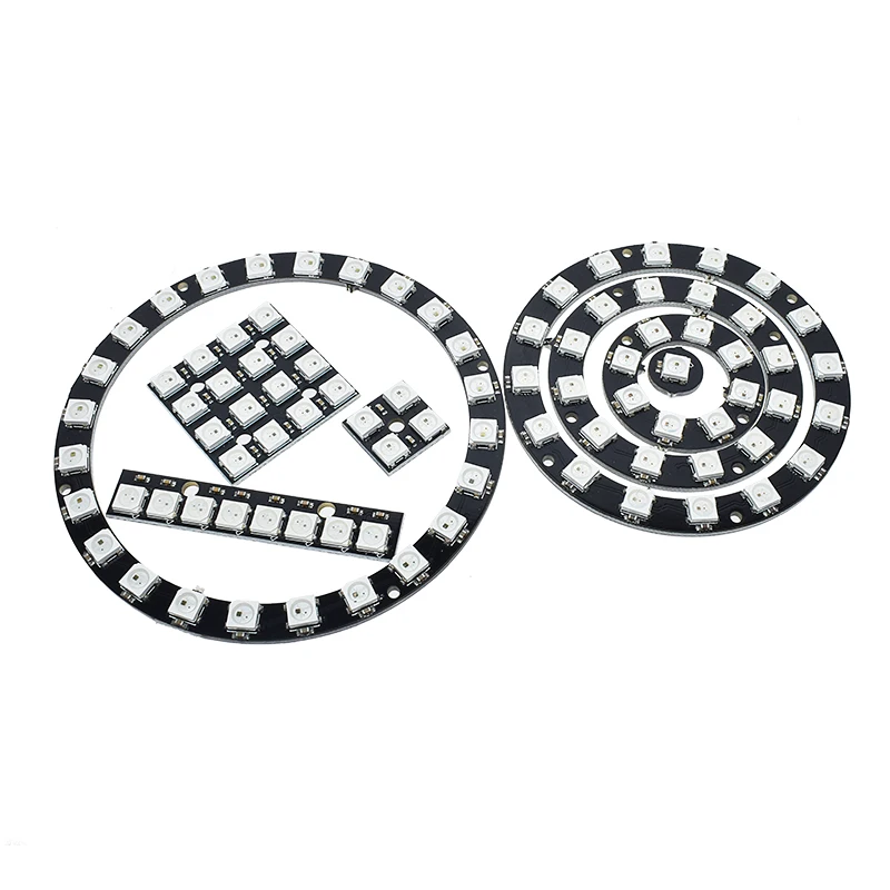 4, 8 12 16 каналов WS2812 WS2812B WS 2811 5050 RGB светодиодный светильник Панель модуль 5V 1Bit 4Bit 8Bit 12Bit 16Bit 24Bit Радужный светодиодный точное