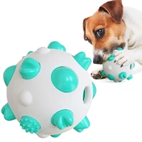 interactive dog toy for dogs food treat ball bowl toy puppy dogs feed pet playing toys funny pet shaking leakage food container