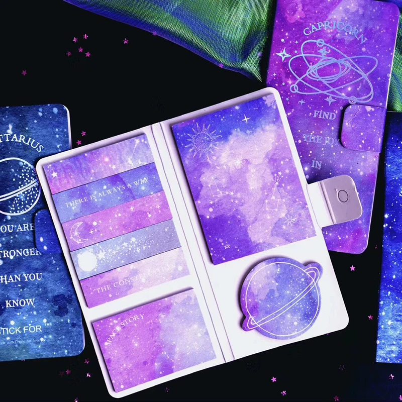 Звездная Магнитная записная книжка милые наклейки для планировщика клейкий
