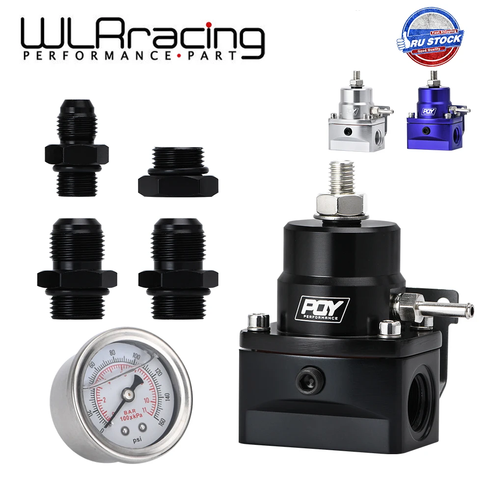 WLR RACING AN8 регулятор топлива высокого давления w/boost 8AN 8/8/6 EFI с манометром WLR7855|fuel