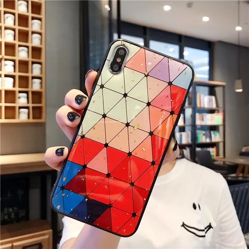 e Блестящий Мраморный чехол для телефона для iPhone 6, 6 S, 8, 7 Plus, X, 11 Pro, чехол с 3D рисунком, мягкая задняя крышка из ТПУ для iPhone 7, 8 Plus, iPhone XR 11 - Цвет: e